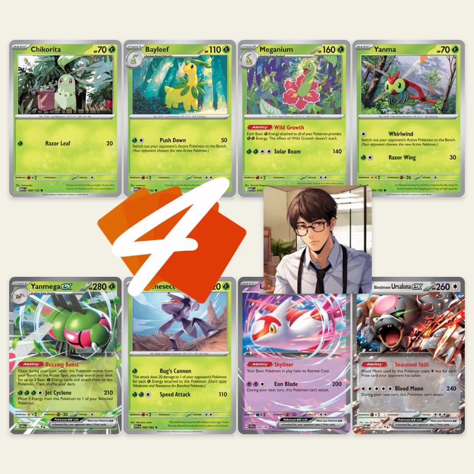 [PTCG] New Grass Sniper Pair! Mega Evolution! Phantasmal Flame! Genesect/Yanmega Decklist + Gameplay